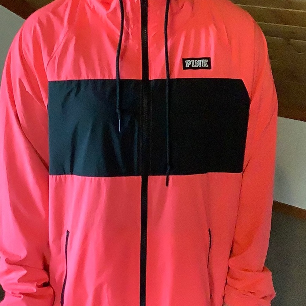 Highlighter pink waterproof windbreaker